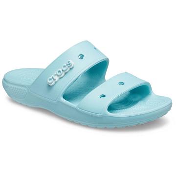 Crocs Classic Sandal Papucs Férfi Aqua | HU 1292KORI